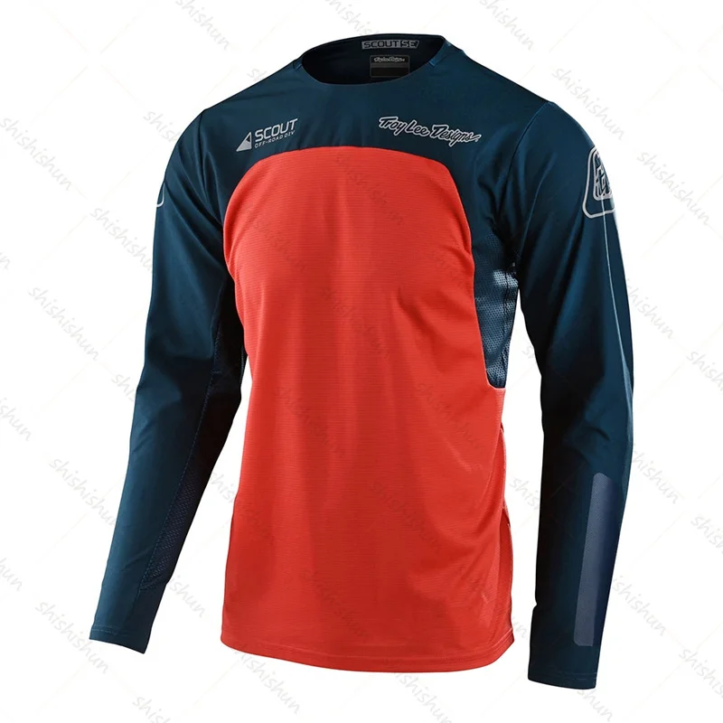 T-shirt à manches longues pour moto tout-terrain, veste de descente pour hommes d'enduro de montagne, combinaison de cyclisme BMX, chemise DH enduro vtt