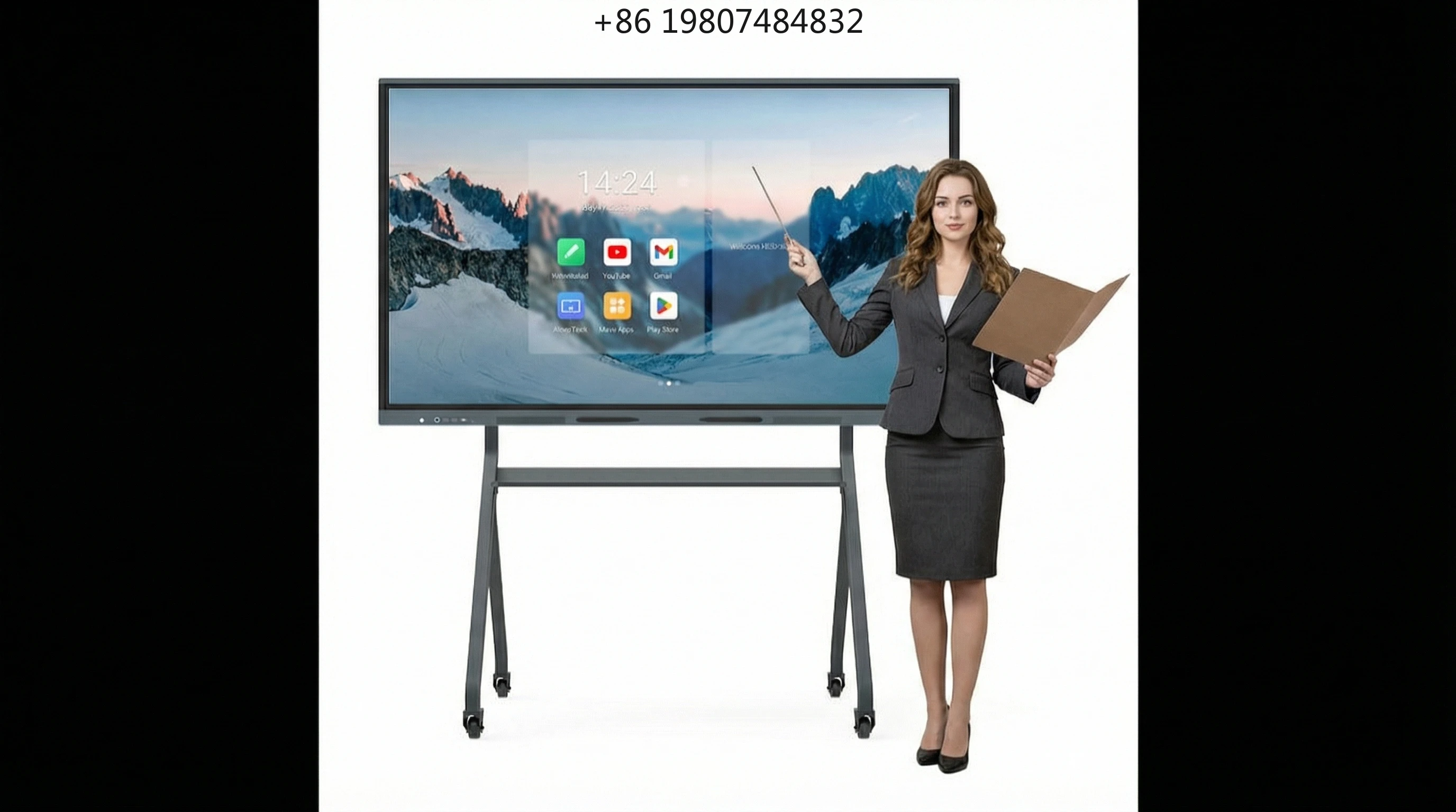 75/86/110 Inch Interactive Dual System LCD Smart Class, Multilingual OS for Teaching Hot Sale AliExpress B2B Supply
