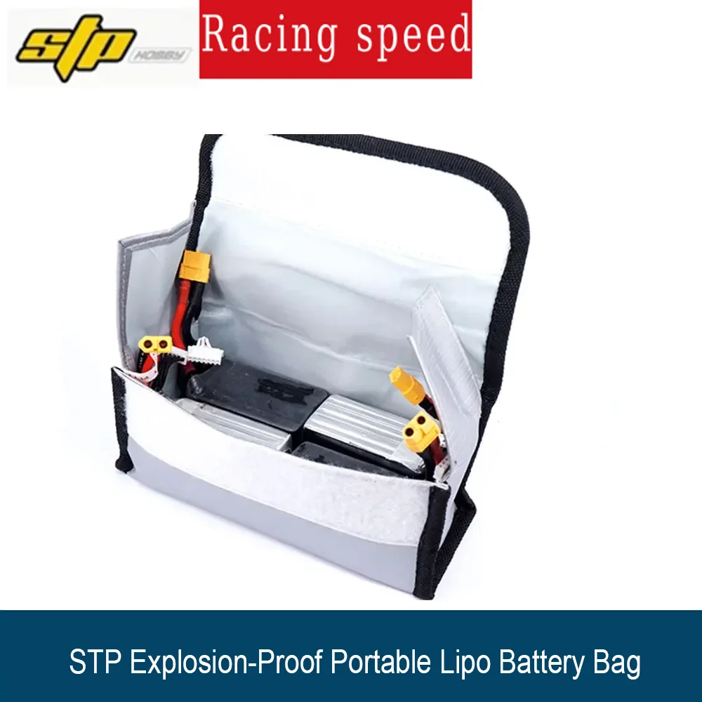 STP Fireproof Waterproof Explosion-Proof LiPo Battery Safety Bag for FPV Racing Drone RC Tools Charging Storage