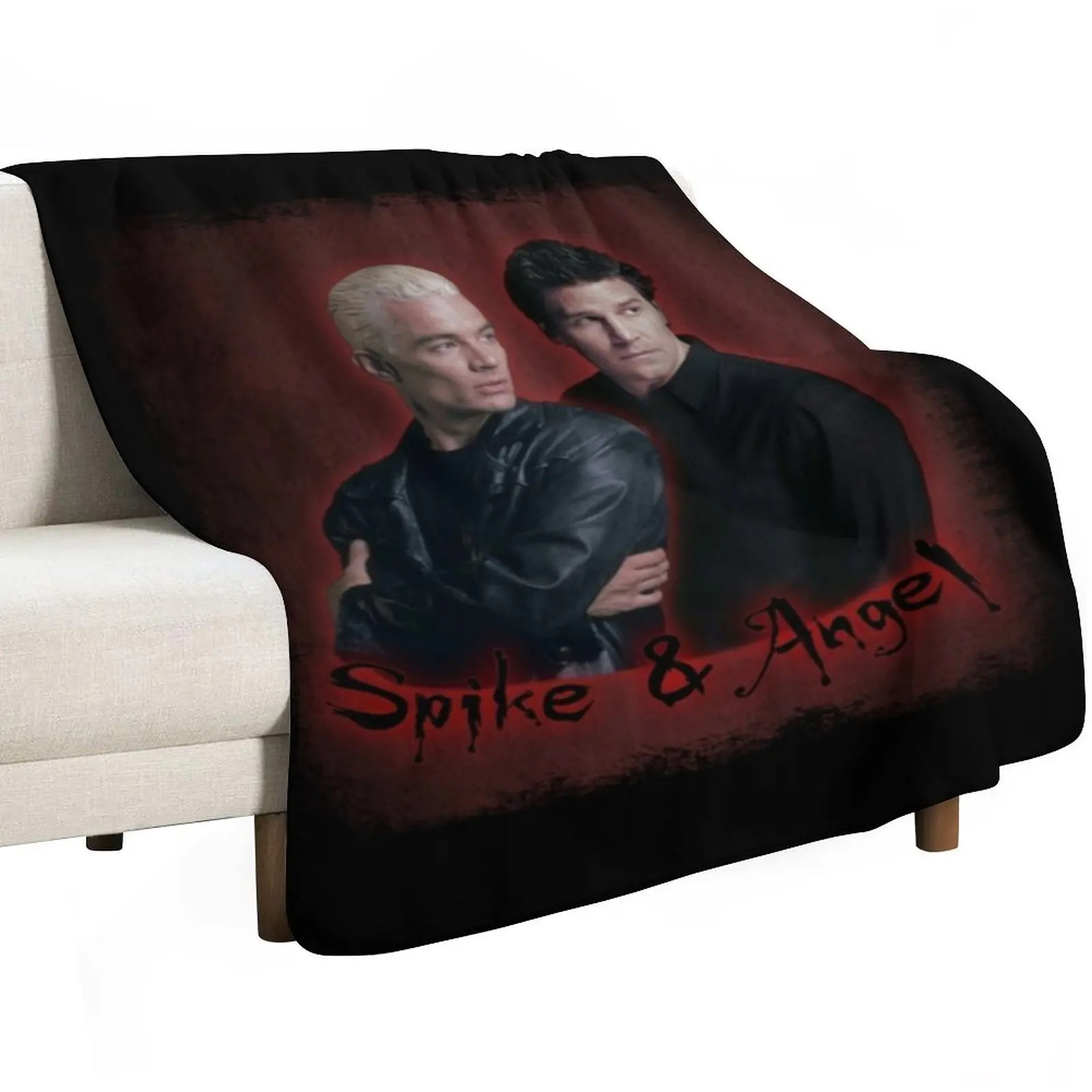 Buffy, Spike & Angel Vintage Look Throw Blanket Decorative Soft Throw Blanket for Couch Sofa