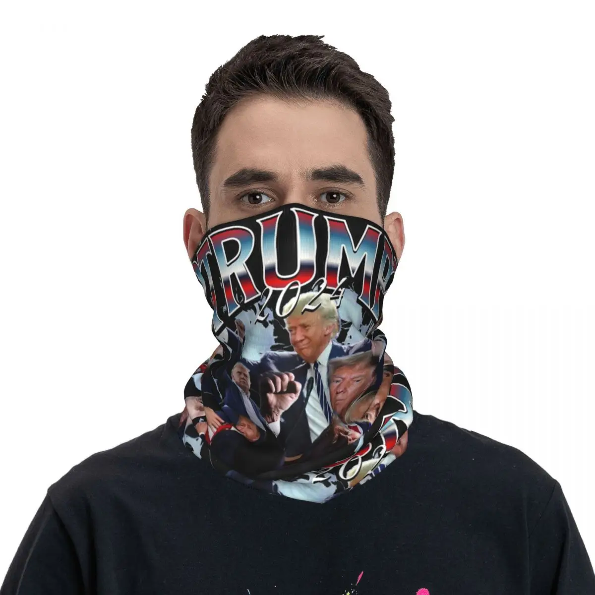 Trump Shot Assassination Attempt Bandana y2k Funny Balaclava Autumn Hiking Camping Protection Bicycle Mask Soft Warm Face Masks