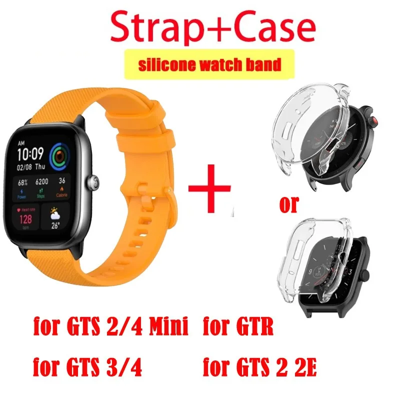 Case + Strap for Amazfit GTS4 Mini Smart Watch Watchband Soft Silicone Strap Bracelet for Huami Amazfit GTS 4 Mini Sports Band s