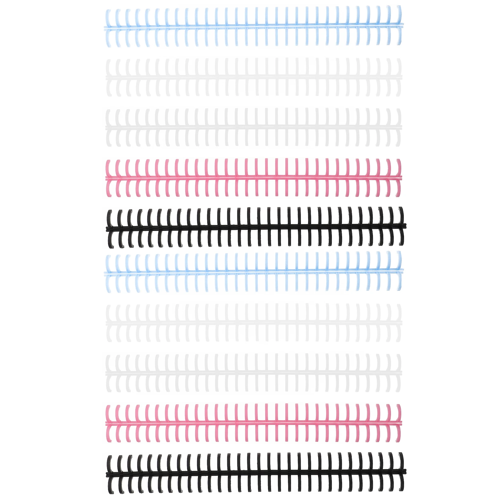 11 Pcs Plastic Loose Leaf Coil Notebook Spines Retro Style Beautiful Appearance Fresh Design Office Binding Spirals