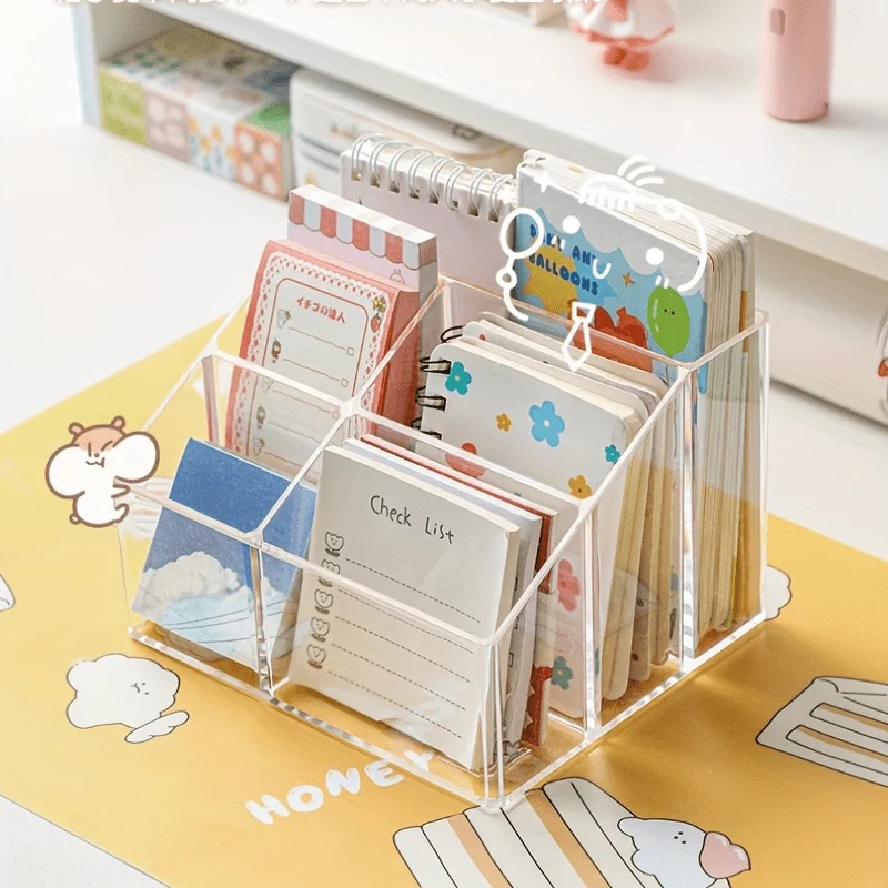 Acrylic Pencil Holder - Multi-functional Desktop Stationery Organizer, Transparent Lightweight Plastic Pen  Box for Students and
