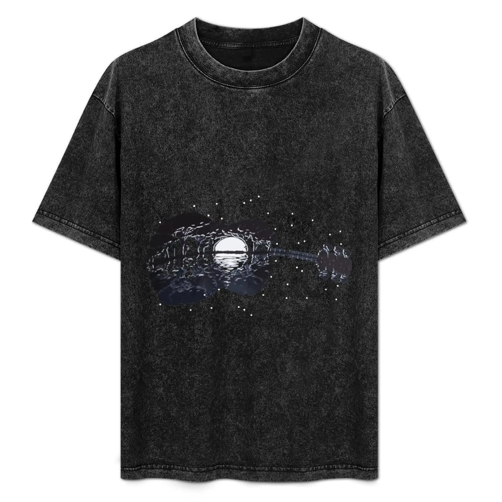 

Acoustic Guitar Moonrise Guitarist Musician Music T-Shirt Running Performance Short Sleeve Tee