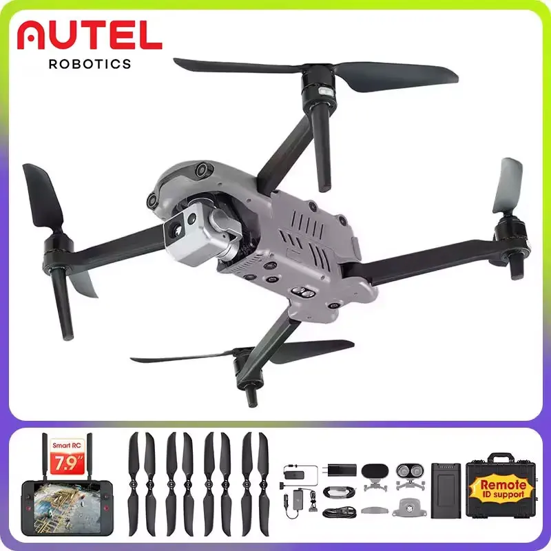 2024 New Autel Gray Drone Remote Control Robotics Evo 2 Dual 640t Enterprise V3 Thermal Camera 42 Min