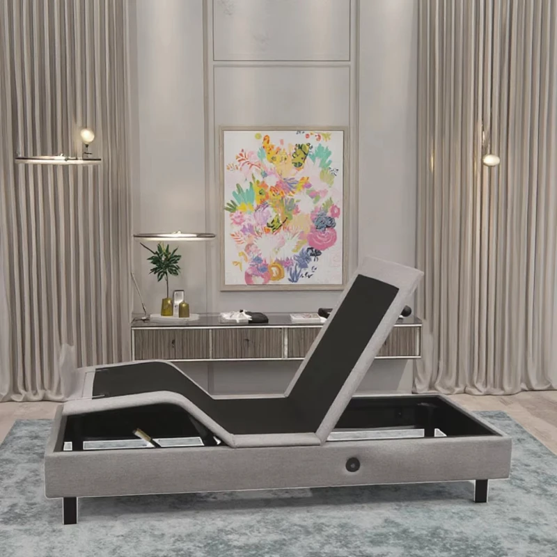 Wired for bed or wireless remote control electric intelligent adjustable folding bed