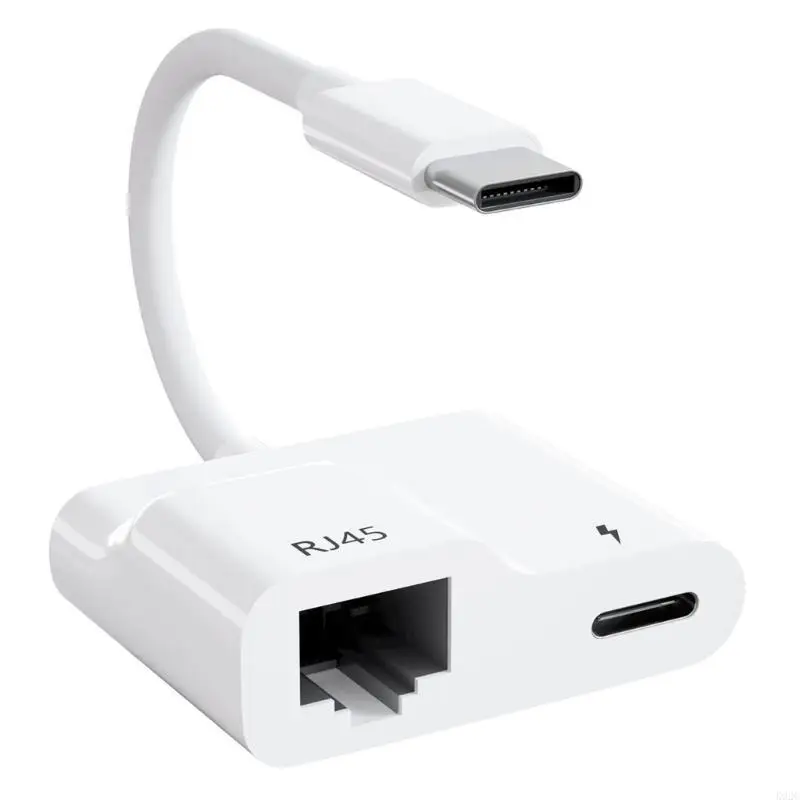 

USBC Ethernet-адаптер USBC-RJ45 Ethernet-конвертер 10/100 Мбит/с OTG 60 Вт Конвертер зарядного порта для K92C
