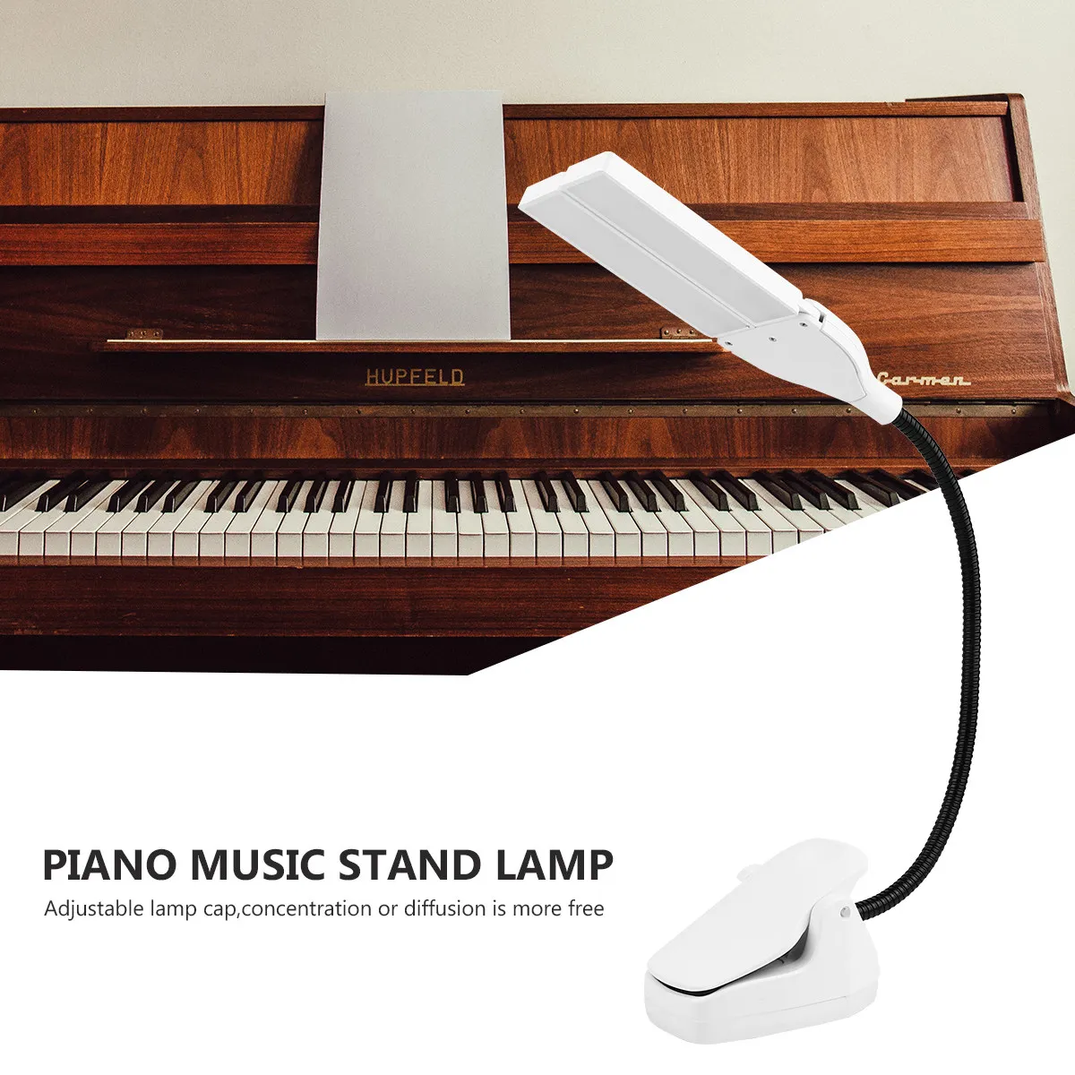 

Светодиодная лампа для нотного стана с регулируемой яркостью, сенсорное управление, для стола, прикроватной тумбочки, чтения, с защитой для глаз, двойное питание USB, 1 шт.