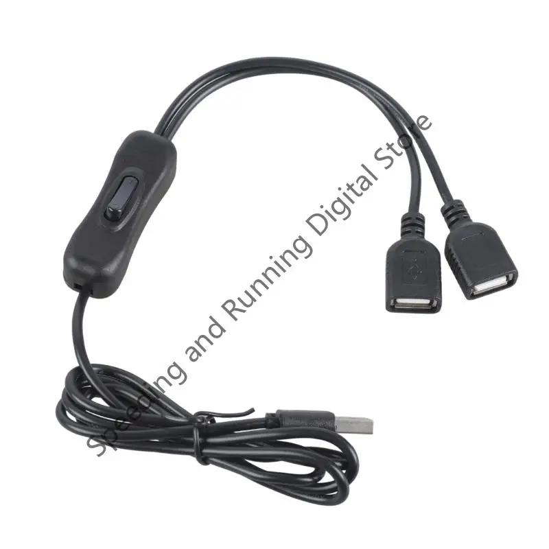 Q39D Double USB Nữ mở rộng với bộ chuyển đổi cho thiết bị sạc 35/120/200cm