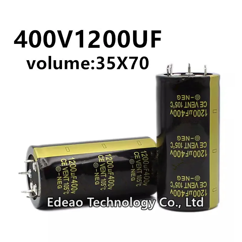 

1Pcs 400V 1200UF 400V1200UF 1200UF400V volume: 35X70 mm 4Pin audio power amplifier inverter aluminum electrolytic capacitor