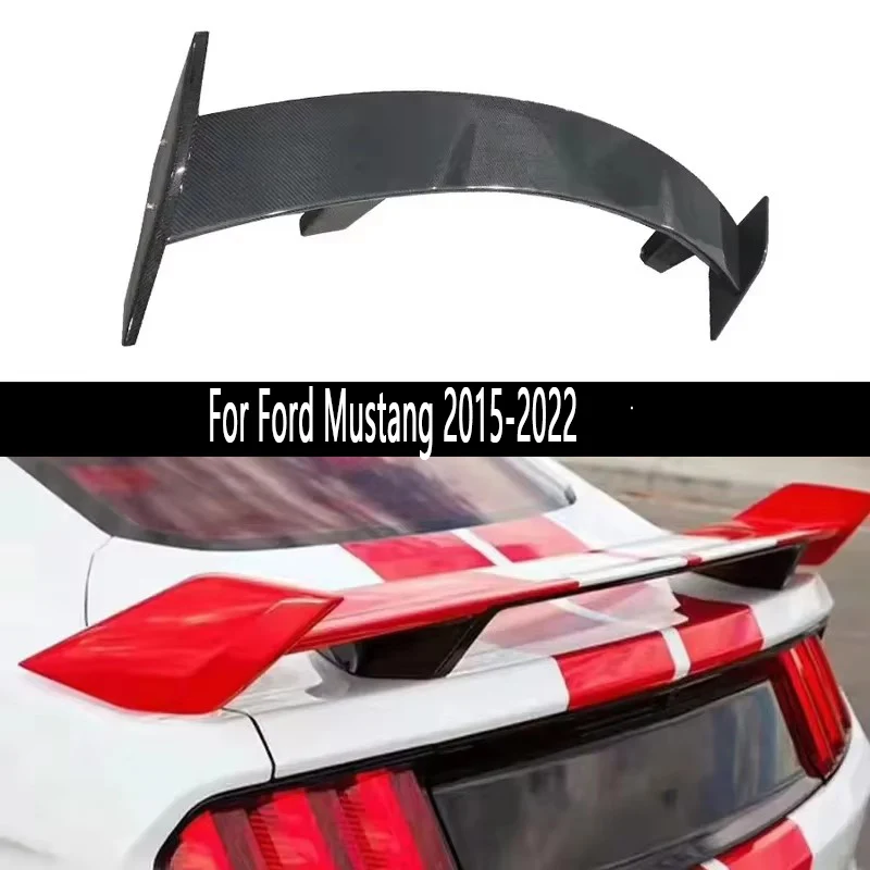 

For Ford Mustang 2015+ MP Style Carbon Fiber Spoiler Tail fins Rear Trunk Spoiler Guide Wing Rear Wing Car Trunk Diverter