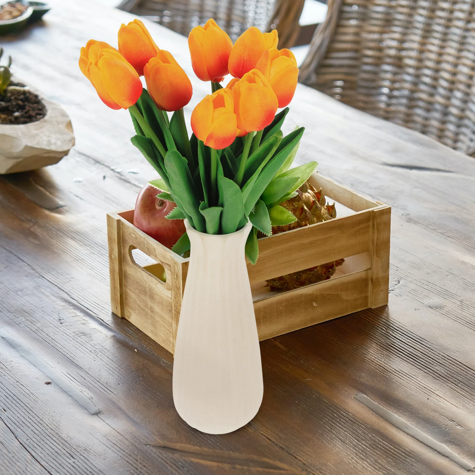 

Simulation Tulip Artificial Flower Tulips Fake Flowers Bouquet Realistic Stems Home Wedding Decor