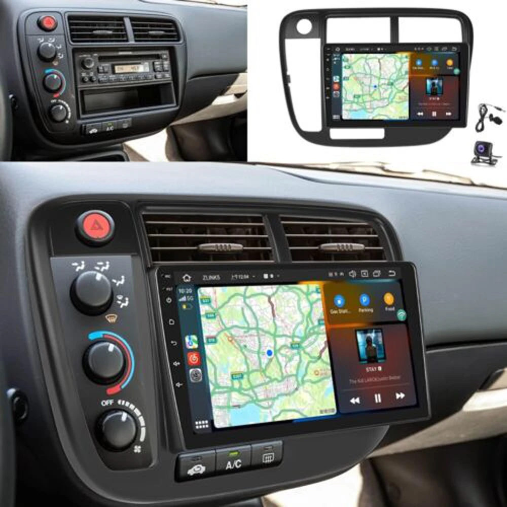 

2G + 32G подходит для Honda Civic 1996-2001 с Carplay и Android 9 дюймов Android 13 Автомобильная стереосистема GPS Navi Радио WiFi B Подходит для Carplay