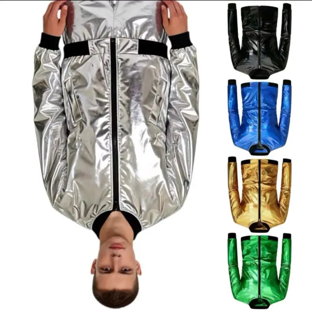 

Spring Coat Stand-Up Collar Threaded Cuffs Long Sleeve Jacket Coat Golden Stamping Shiny Outerwear Versatile Spring Autumn Casua