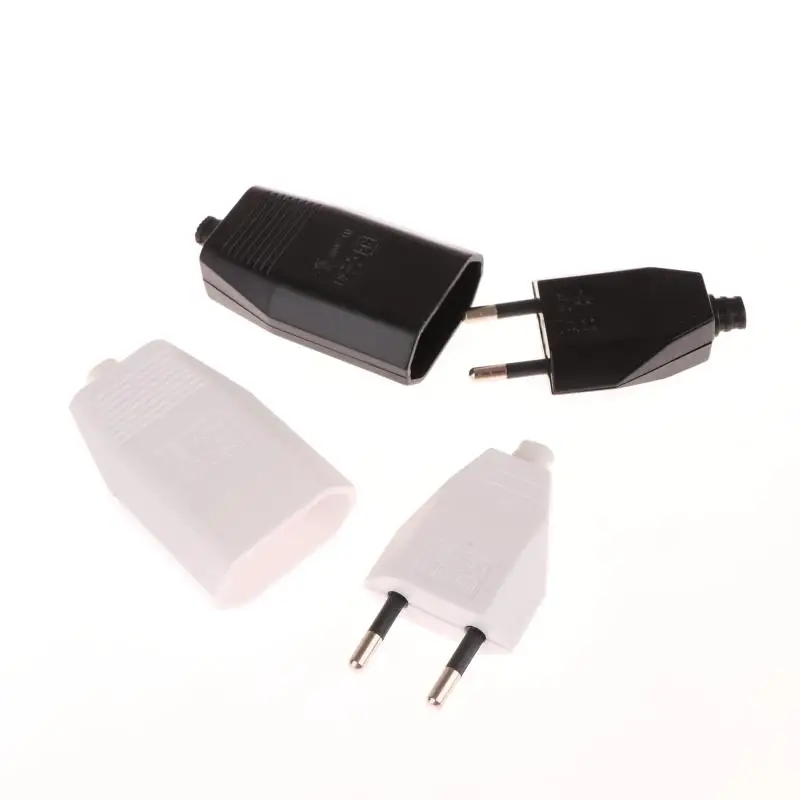 1/2PCS Industrial Vintage Style Rewire Plug 250V 2.5A Rewirable European Power Cord CE Male Plug Female Socket Electrical Plug