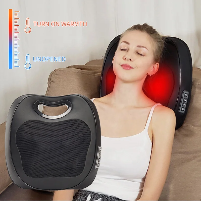 

3D Deep Shiatsu Massage Pillow with Vibrating Heat Electric Neck Shoulder Massage Pillow