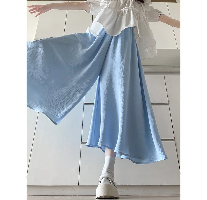 Women's Spring 2026 New High Waist Drop Feel Casual Wide Leg Pants