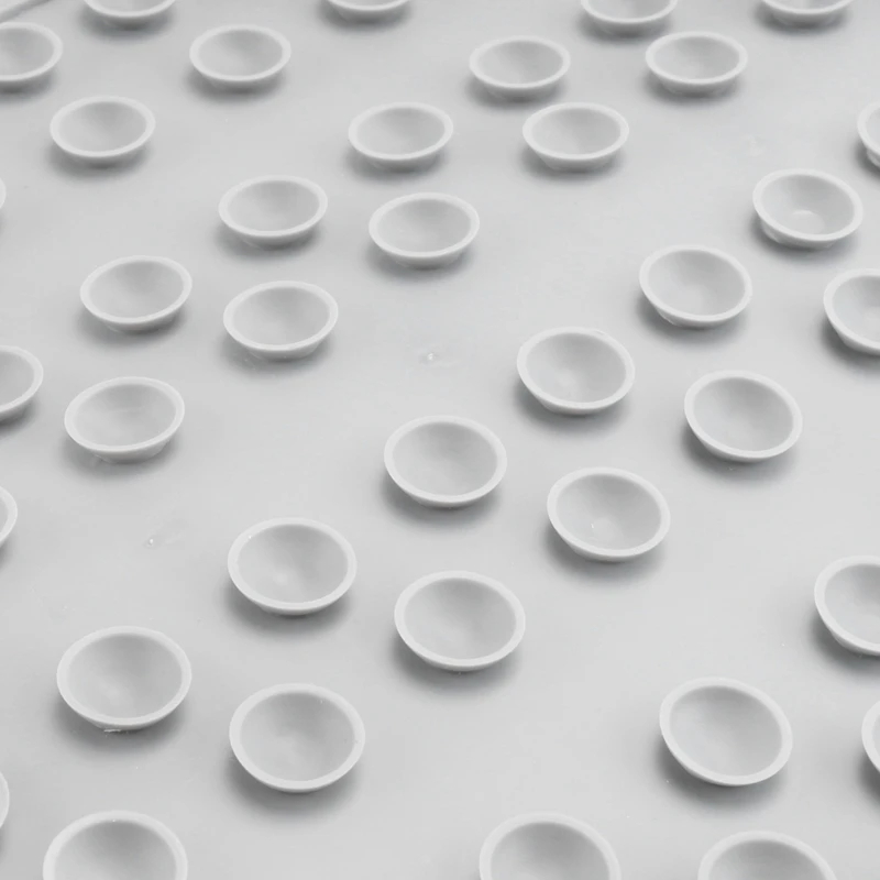 جهاز تنظيف للظهر والقدمين مثبت على الحائط بدون استخدام اليدين مع أكواب شفط - تنظيف عميق وتقشير باللون الرمادي للاستحمام