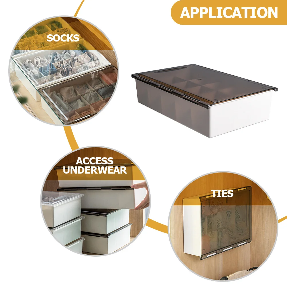 

Underwear Organizer Fabric Drawer Storage Box Cloth Visible Grid Socks Storage Container Underwear Holder