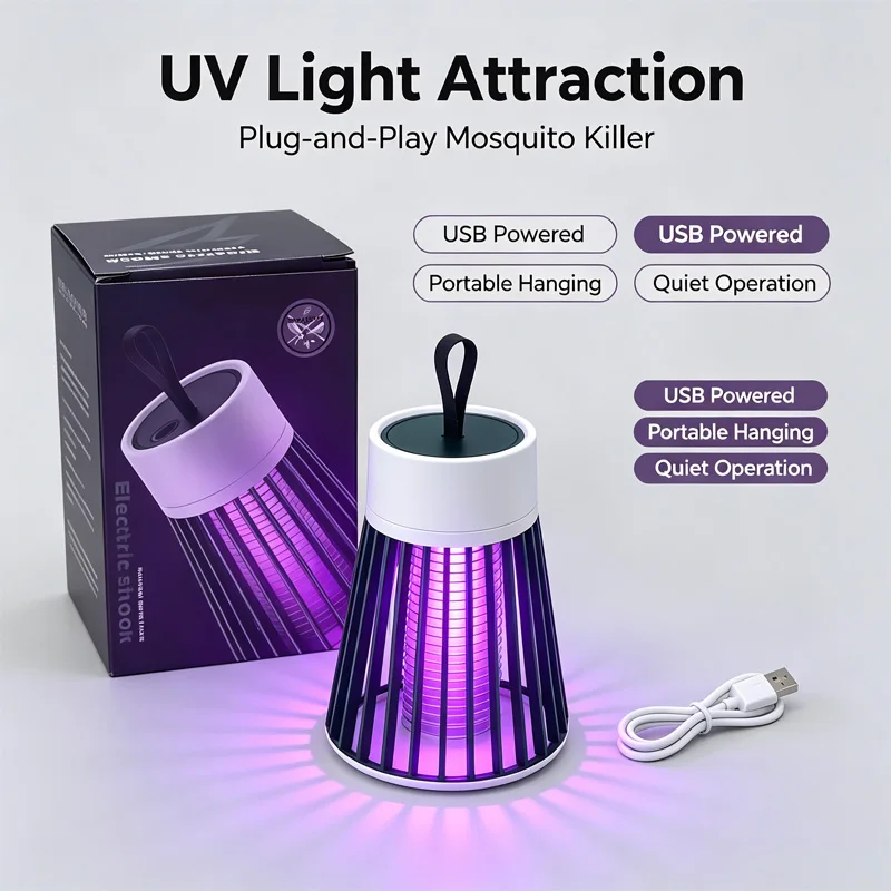 Electric Shock Mosquito Killer Lamp Direct insertion Fly Trap Zapper Insect Killer Repellent Bedroom Outdoor Anti Mosquito Trap