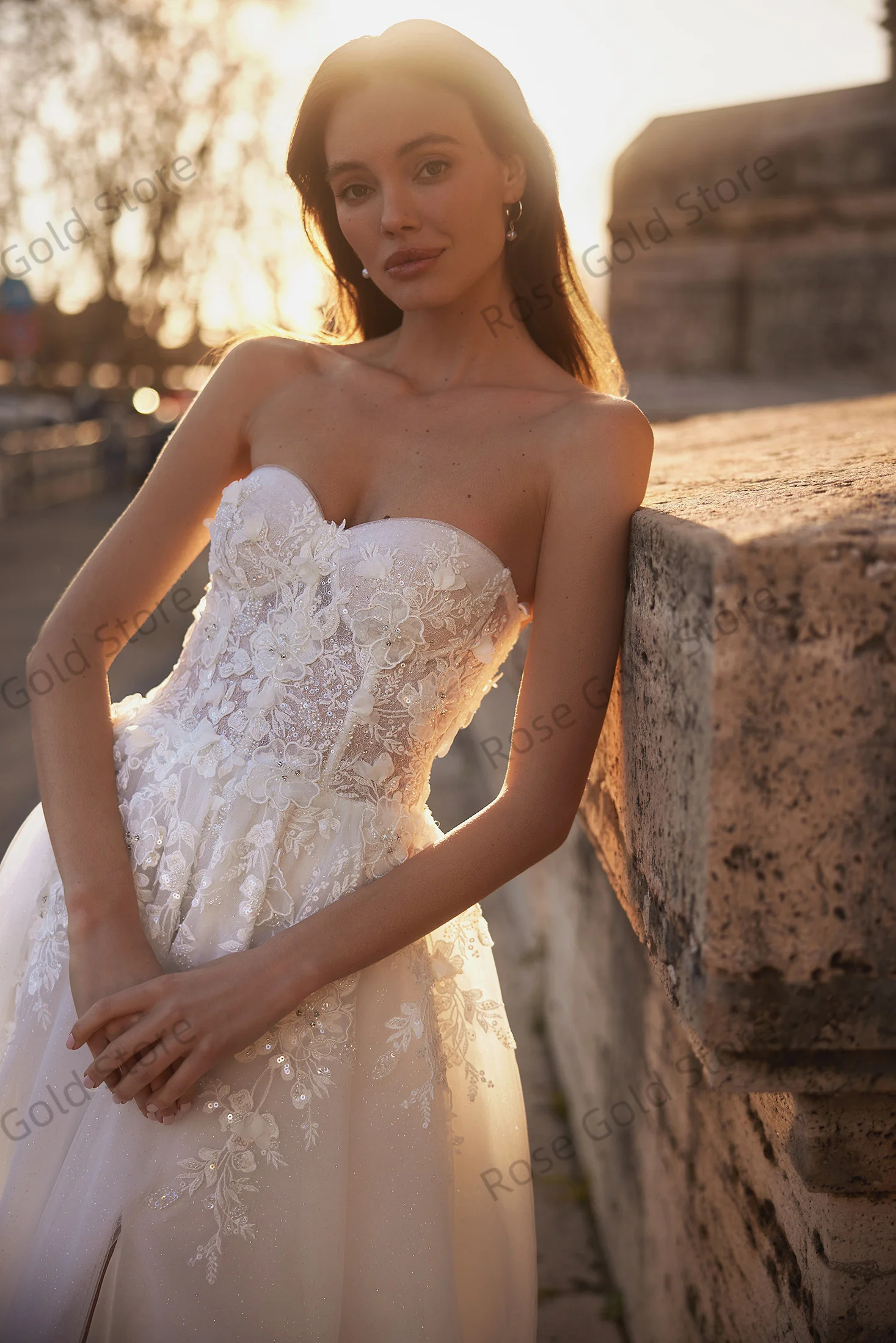 فستان زفاف عصري وردي للمرأة على شكل قلب بدون أكمام فيستدو دي نوفيا بودا طويل مزين بالدانتيل مخصص رداء دي سواريه