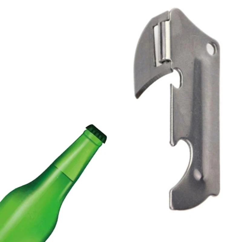  Polished Stainless Steel Beer Can Opener Stainless Steel Bottle Opener Foldable Anti-Rust Kitchen Bar Beverage Cans Tool