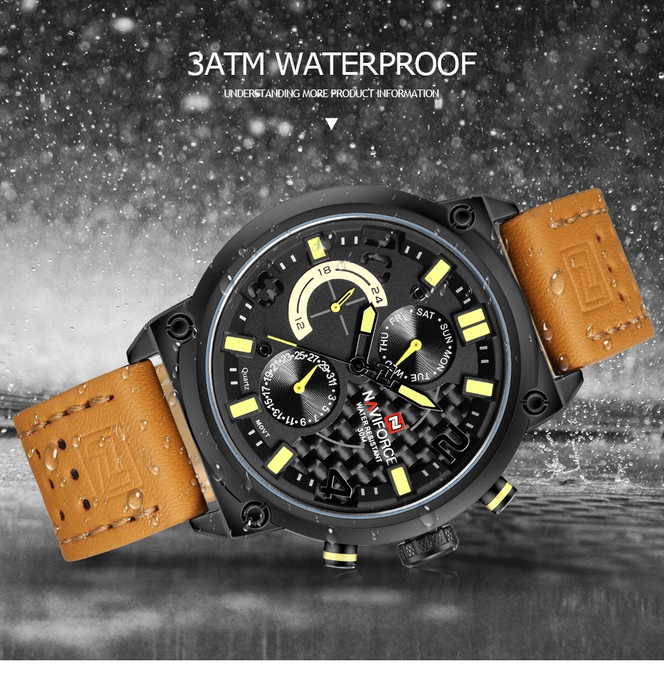 NAVIFORCE Watches Men Luxury Brand Quartz Watch Fashion Chronograph Watch Reloj Hombre Sport Clock Male Hour Relogio Masculino