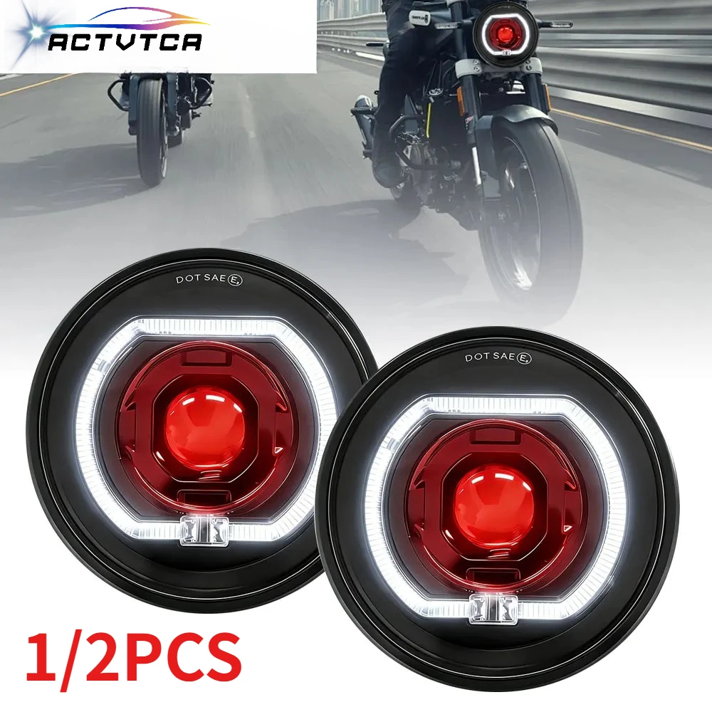 5.75 Inch 200W LED Headlight Projector Super Bright Led DRL Motorbike Headlight For Harley Dyna Softail Sportster 883 XL883 FXCW