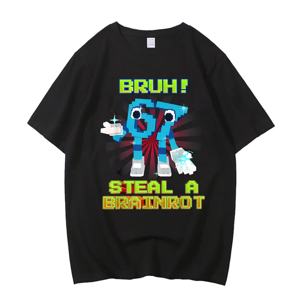 تي شيرت قطني عالي الجودة 67 Six Seven مضحك إيطالي Brainrot للأولاد موضة الألعاب ميمي تي شيرت Gamer Gen Alpha Slang Saying تي شيرت