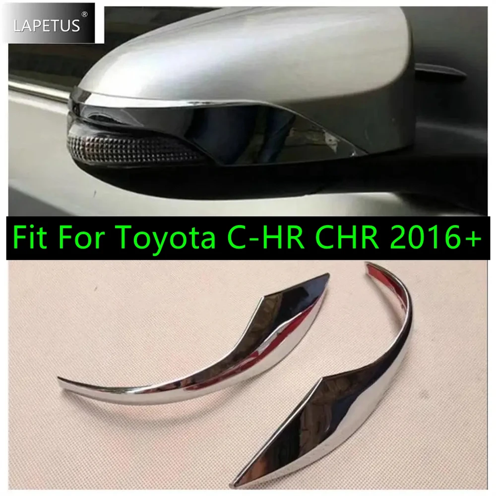 

For Toyota C-HR CHR 2016 - 2021 ABS Car Chrome Rearview Side Door Turning Mirror Cap Decor Strip Cover Trim Accessories Exterior