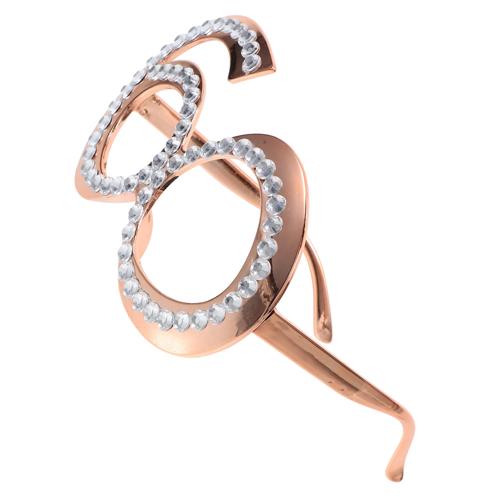 

1Pair Number 60 Birthday Glasses Fun Party Props Rhinestone Booth Photo Eyewear Lightweight Stylish 60th Birthday Glasses