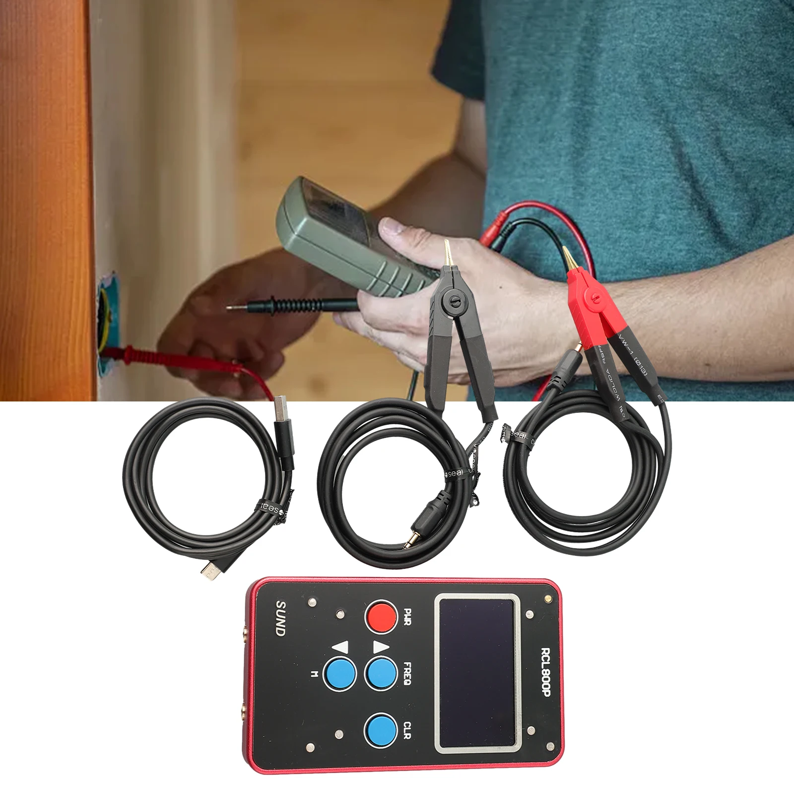 

Practical RCL800P Meter RCL800P Meter Parts Ultra-thin Automatic Gain Digital Inductance Meter TOP Mini Handheld