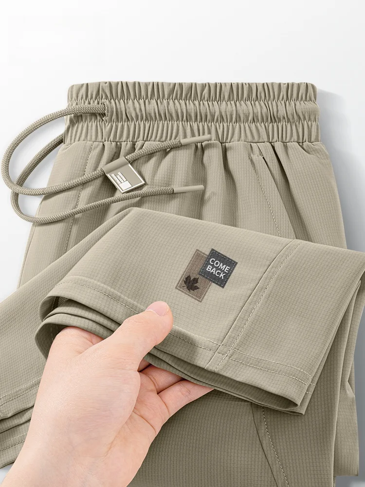 

Мужские дышащие легкие спортивные штаны Warrior Ice Silk, летние повседневные свободные брюки, молодежные прямые брюки