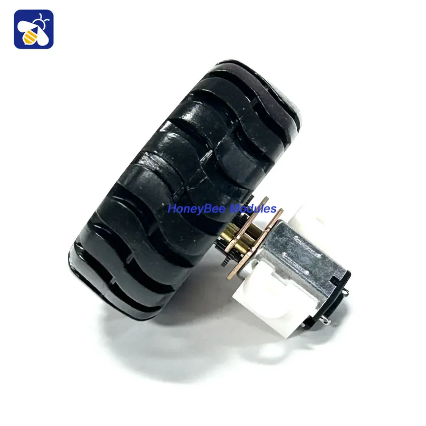 N20 Geared Motor 6V Micro DC Gear Motor Low Speed Motor with D-Shaft Rubber Tyre Kit