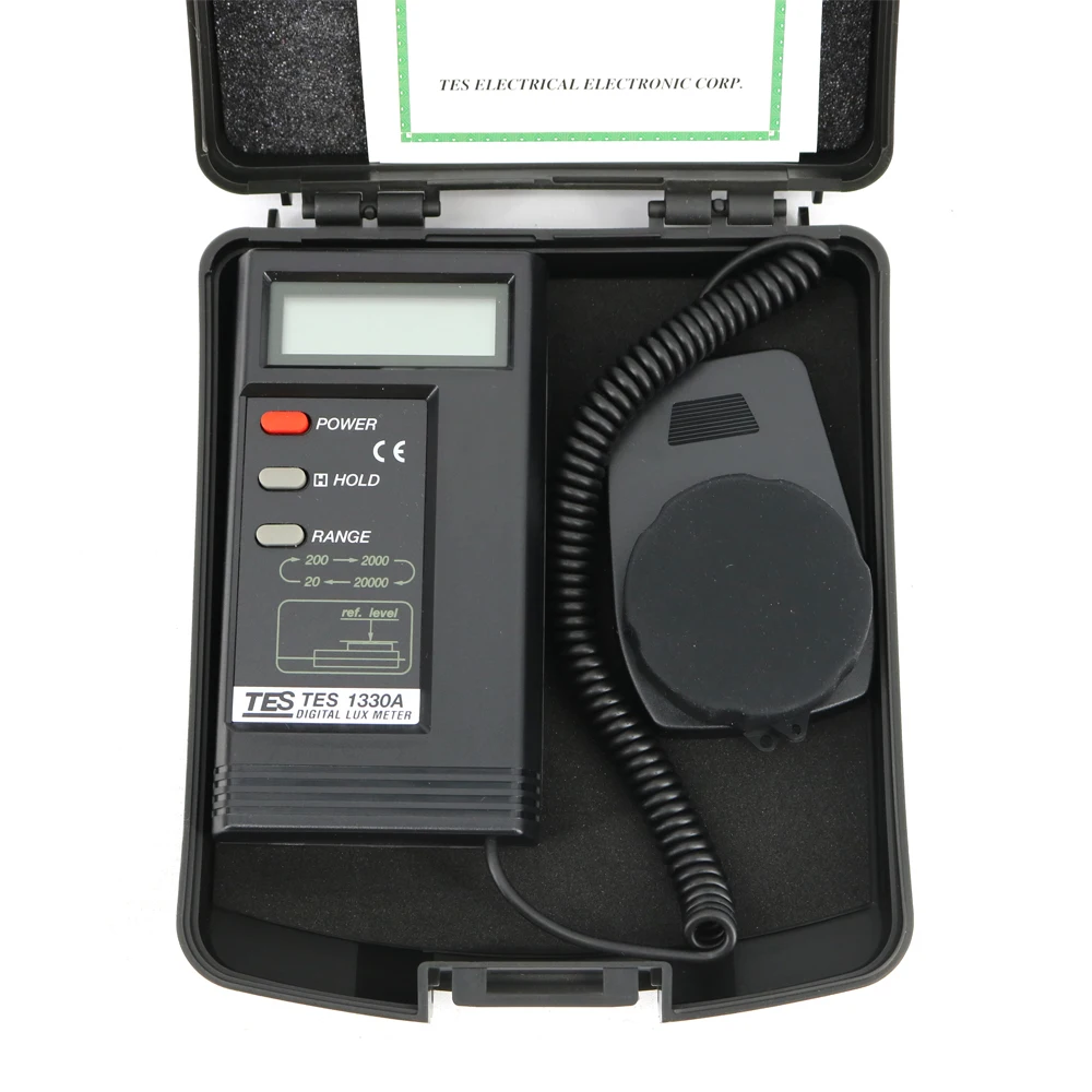 

TES-1330A Digital Lux Meter Light Meter Illuminometer Luminance Meter Measuring Range 20/200/2000/20000 Lux