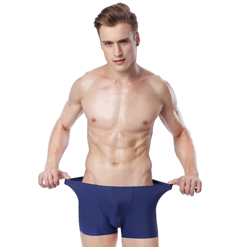 

3pc Men's Underwear Ice Silk Ultra-Thin Summer Breathable Men's Shorts Boxer Briefs Youth Underwear Sexy