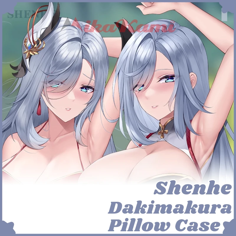 

Shenhe Dakimakura Genshin Impact Game Full Body Pillow Case Sexy Hugging Cushion Cover Pillowcase Home Bedding Decor Otaku Gift