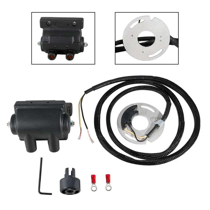 

Motorcycle Dual Fire Ignition Coil Sensor Assembly Fits for Harley Davidson FLH FLS FLT FXB FXD FXE FXR FXS XLC XLH XR FX LSTI