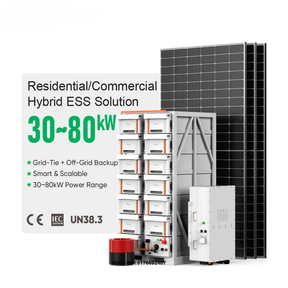 Deye Solar System 30kW 50kW 60kW 80kW Hybrid Complete Solar System Kit with Lithium Battery