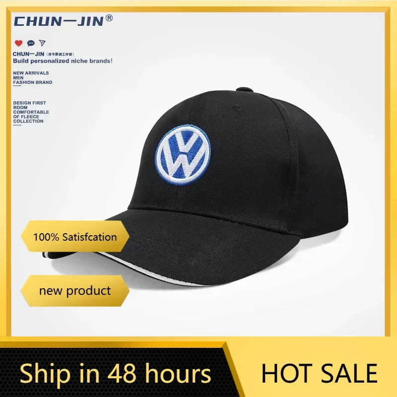 VW Emblem Embroidered Car Adjustable Racing Sport Baseball Hat Motorcycle Casual Cap For VW Golf Polo Tiguan Passat B6 Rline GTI