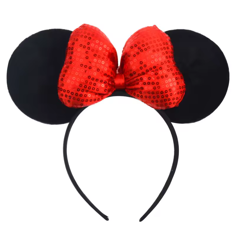 Mouse Ears Headhand for Girls Adults Cute Cartoon Party Cosplay Hair Accessories Sequin Bows Hairband Toys - Image 12