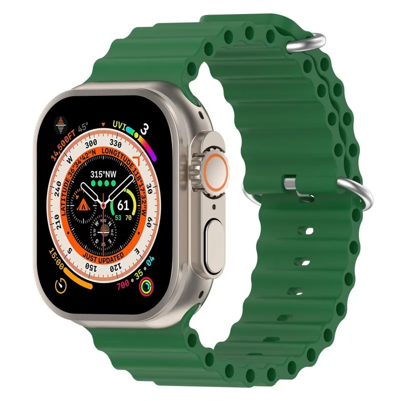 Nieuwe originele Ocean Wave-band voor Apple Watch Band Series 10 iwatch 46 mm 42 mm Sillcone-horlogeband