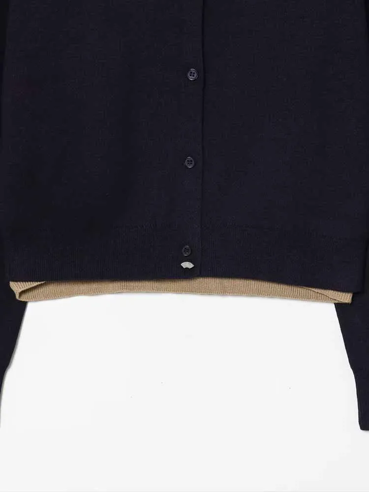 النمط الأوروبي والأمريكي الخريف والشتاء تصميم الملابس النسائية العصرية البسيطة قميص بولو متماسك #6