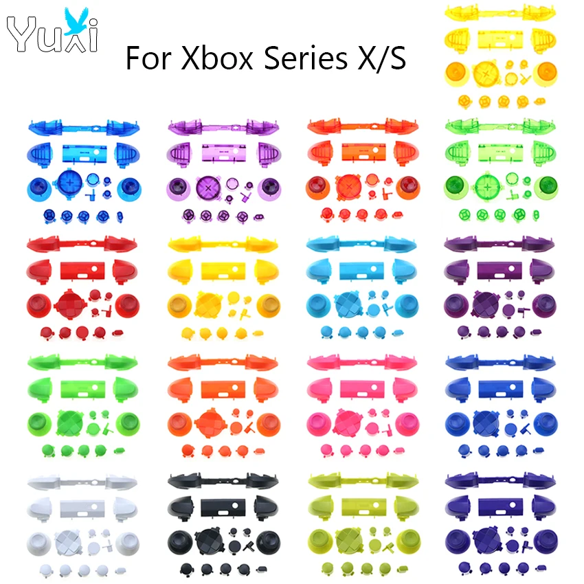 Juego completo de botones YuXi para controlador Xbox Series X S RB LB parachoques RT LT botones de disparo ABXY Dpad Key
