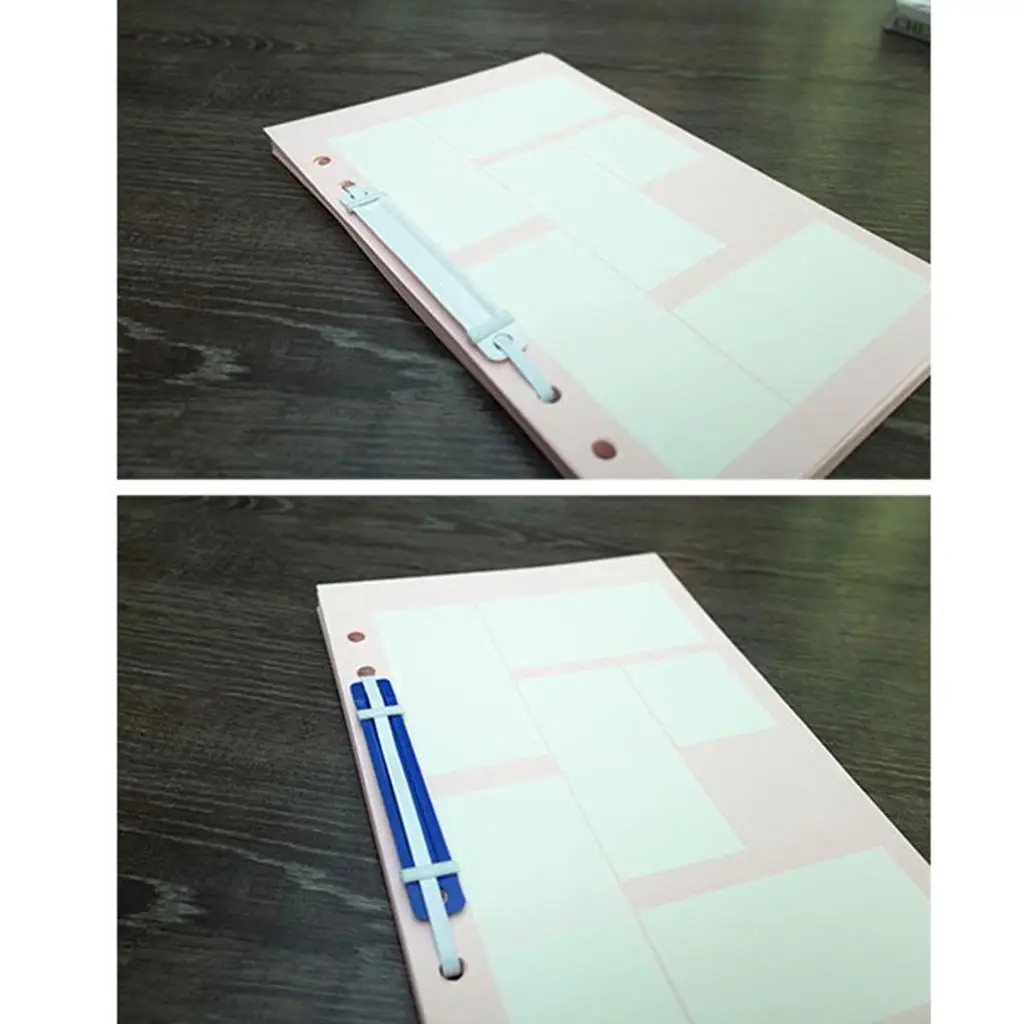 2x50 Pieces Binder Clips File Documents Binding Two-hole Loose-leaf Binder