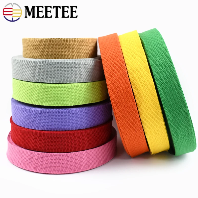 

2/5/10/20M 32mm Cotton Webbing Band Backpack Strap Decorative Ribbon Bands Bag Clothes Bias Binding Tape DIY Sewing Accessories