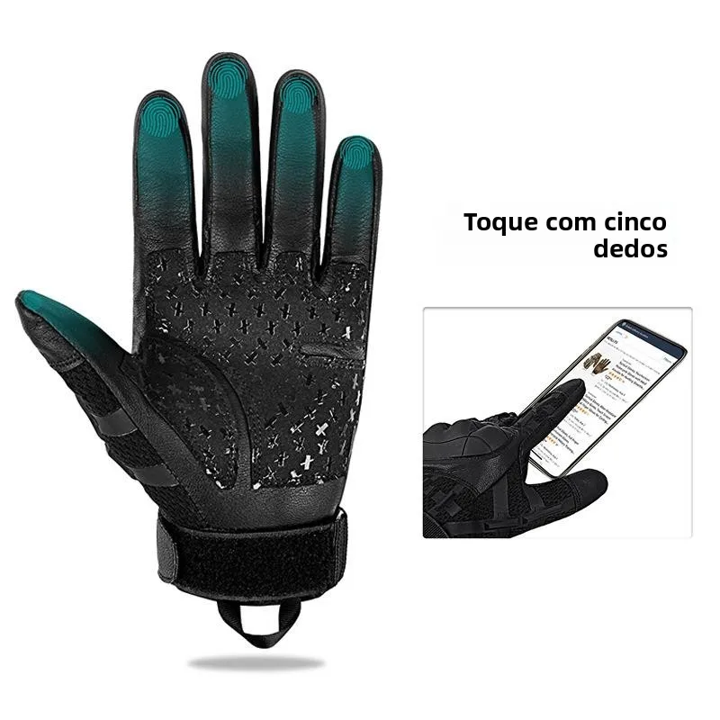 タッチスクリーン戦術手袋フルフィンガーアウトドアスポーツオートバイ乗馬トレーニング日焼け防止耐摩耗性滑り止め手袋