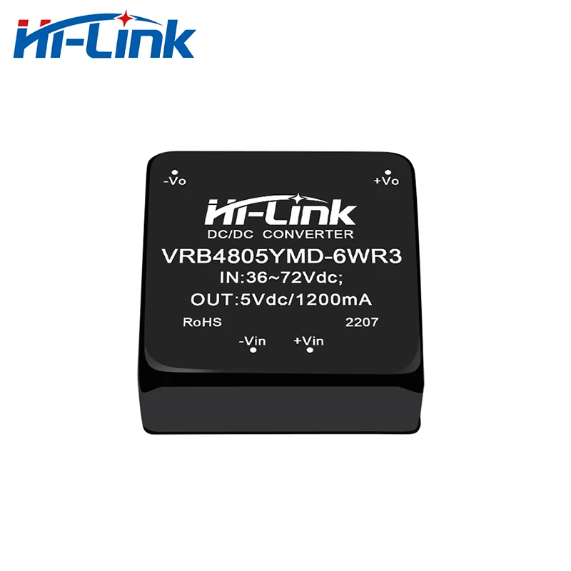 Hi-Link Small Size 2pcs/lot New VRB4805YMD-6WR3 6W 48V to 5V 1.2A DC DC Power Supply Intelligent Module Consumer Electronic