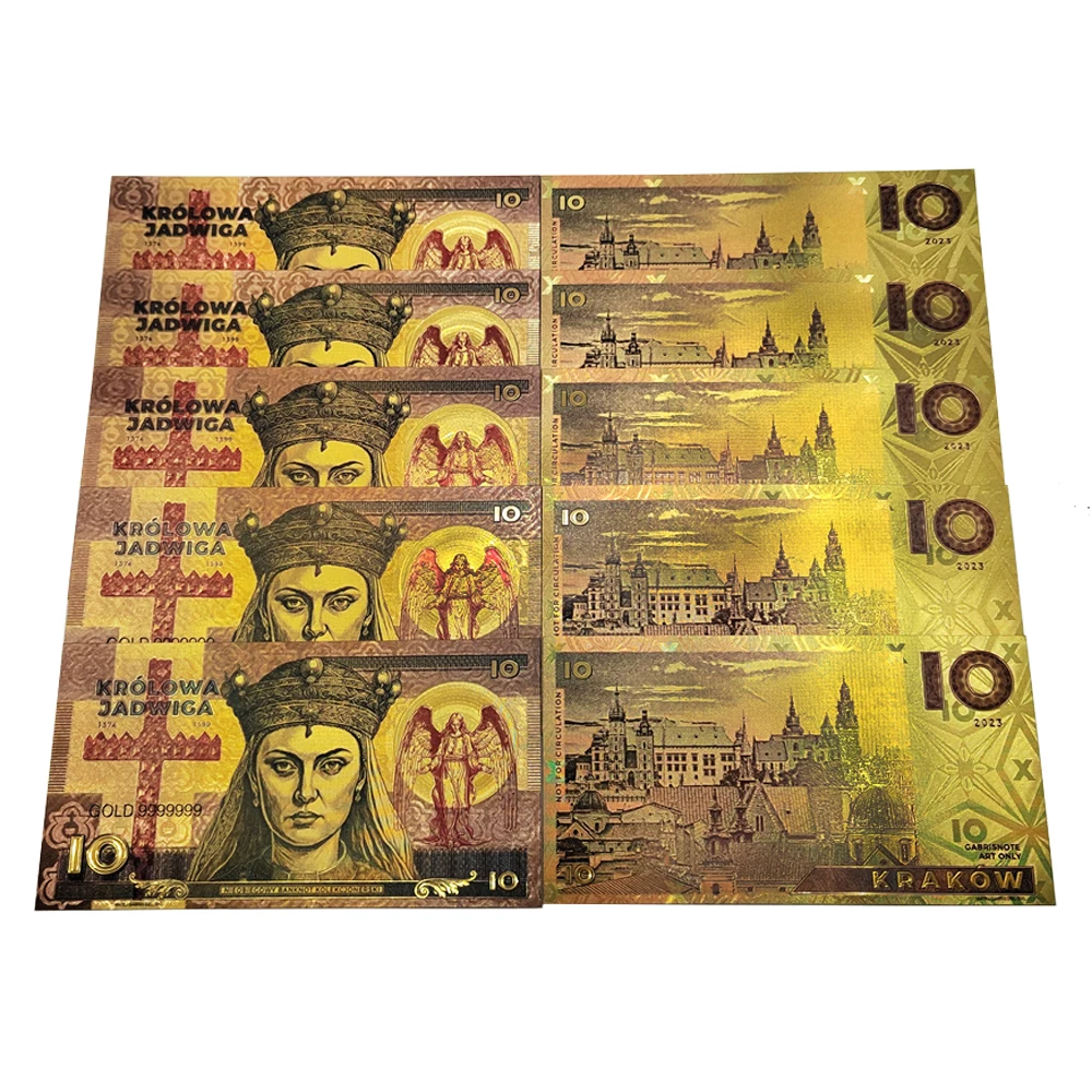 2024 New Style plastic Gold foil banknotes set money Colorful Commemorative collection movie money